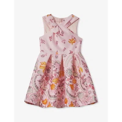 Reiss Kids' Alice - Pink Scuba Bow Fit-and-flare Dress, Uk 13-14 Yrs
