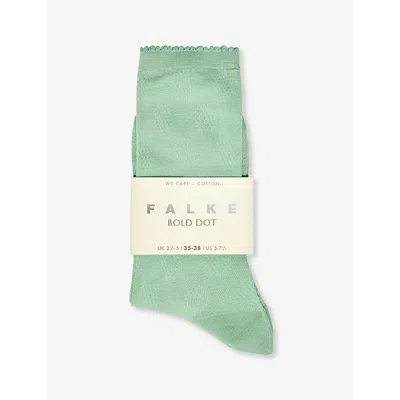 Falke Womens 7447 Nettle Bold Dot Organic Cotton-blend Socks