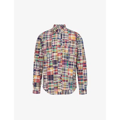 Polo Ralph Lauren Classic Fit Printed Long Sleeve Button Down Shirt In 3247 Madras Patchwork