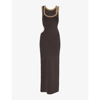 Sir Womens Biscotti Salvador Cut-out Knitted Maxi Dress