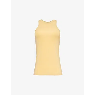 Totême Toteme Womens Cornsilk Sleeveless Round-neck Stretch-woven Top