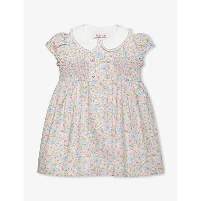 Trotters Babies' Alice Floral-print Smocked Cotton Dress 3-24 Months In Multi Floral