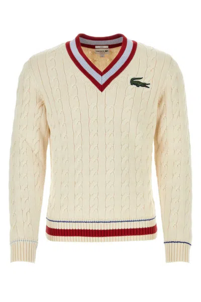 Lacoste Knitwear In Beige O Tan