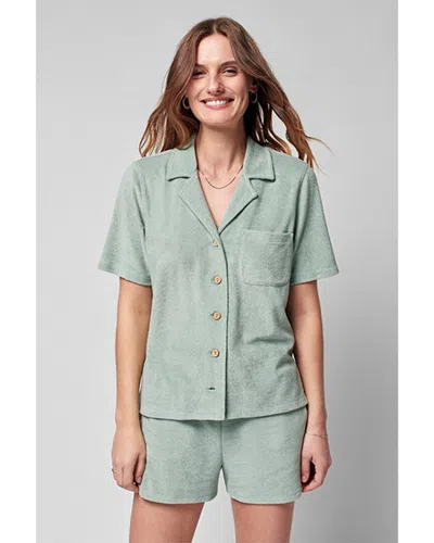 Faherty Cabana Terry Top In Blue