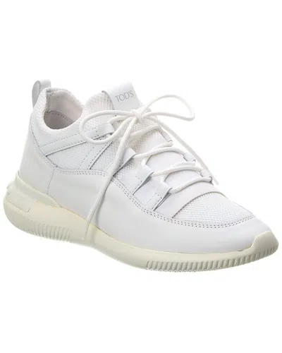 Tod's Nuovo Mesh & Leather Sneaker In White