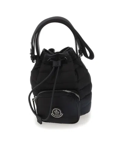 Moncler Black Kilia Drawstring Bag In 999 Black