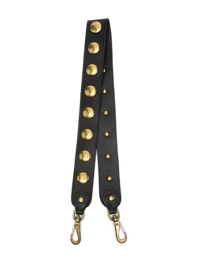 Jérôme Dreyfuss Festival Leather Shoulder Strap In Noir Brass