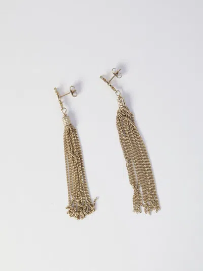 Saint Laurent Loulou Earrings In Gold