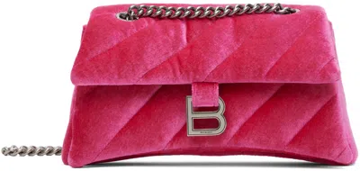 Balenciaga Crush Small Chain Bag In Pink