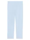 Theory Treeca Good Linen Cropped Pull-on Ankle Pants In Skylight