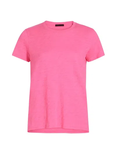 Atm Anthony Thomas Melillo Schoolboy Crewneck Tee In Pink Lotus