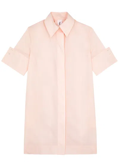 Foemina Wren Cotton Poplin Mini Shirtdress In Light Pink