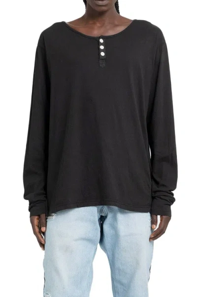 Greg Lauren Man Black T-shirts