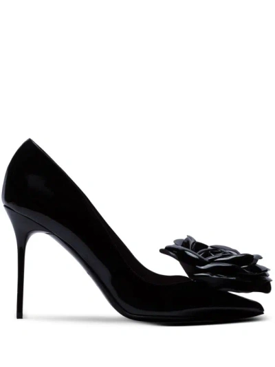 Balmain Ruby 95mm Leather Pumps In Black