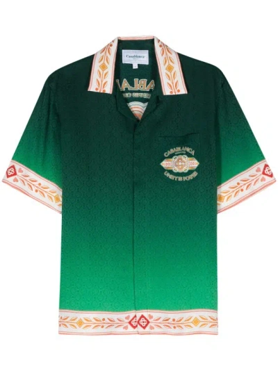 Casablanca Shirt In Green Silk