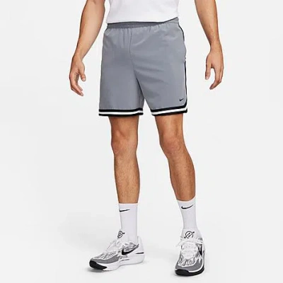 Nike Men's Dna Dri-fit 6" Uv Woven Basketball Shorts In Grey