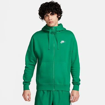 Nike Men's  Sportswear Club Fleece Full-zip Hoodie In Malachite/malachite/white