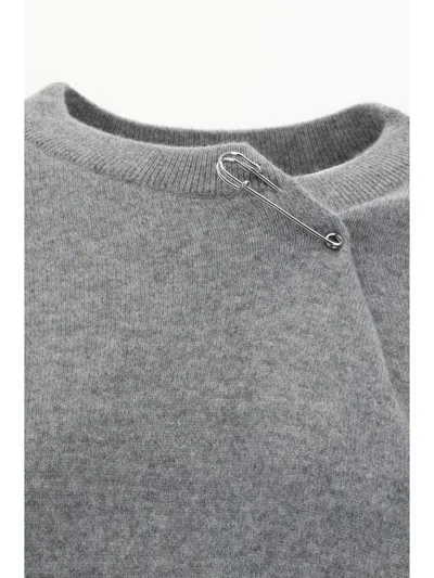 Burberry Knitwear In Light Grey Melange