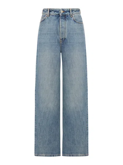 Loewe High Waisted Jeans In Blue