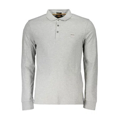 Hugo Boss Cotton Polo Men's Shirt In Grey
