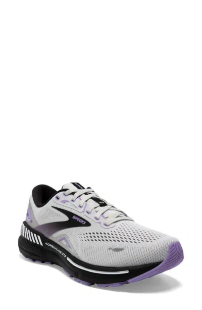 Brooks Womens  Adrenaline Gts 23 In Grey/black/purple