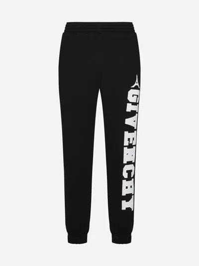 Givenchy Logo Cotton Jogger Pants In Black