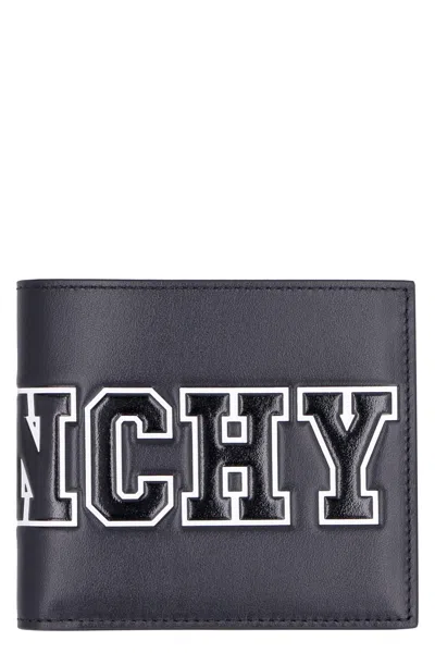 Givenchy Logo Leather Wallet In Black