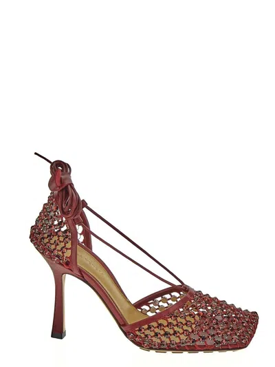 Bottega Veneta Stretch Sandals In Bordeaux