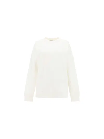 Moncler Sweatshirt In Bianco