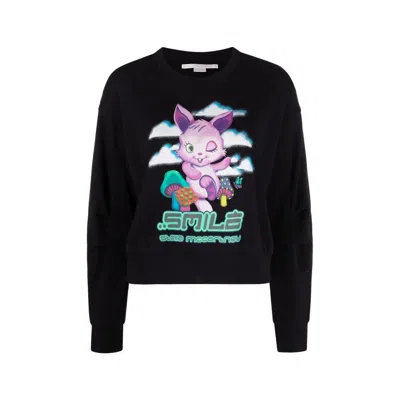 Stella Mccartney Printed Sweatshirt In Black