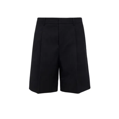 Givenchy Striped Wool Shorts In Black