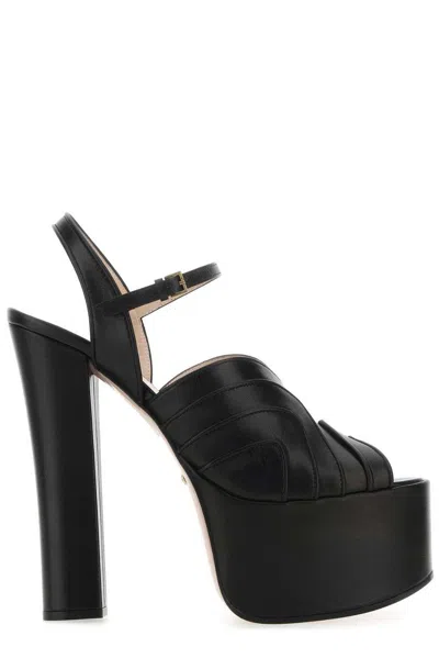 Gucci Leather Platform Sandals In Default Title