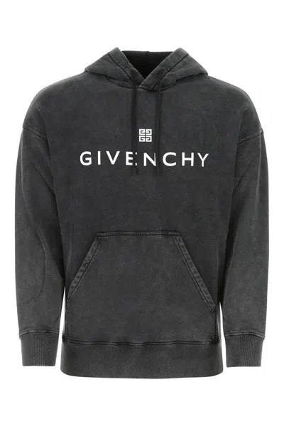 Givenchy Charcoal Cotton Sweatshirt In Grey