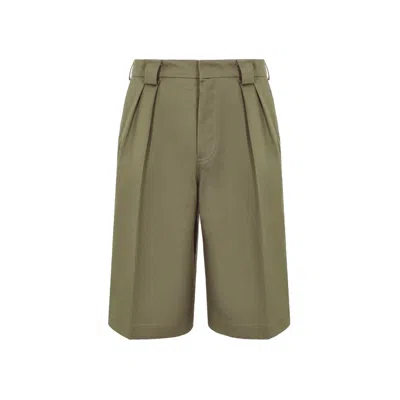 Jacquemus Cotton Shorts In Green