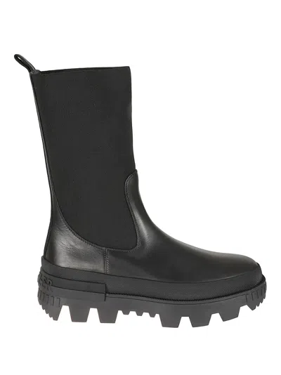 Moncler Neue Chelsea High Ankle Boots In Nero