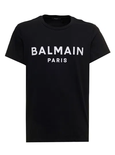 Balmain Printed T-shirt In Noir/blanc
