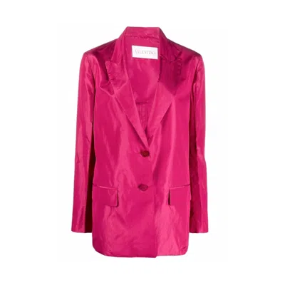 Valentino Silk Jacket In Pink