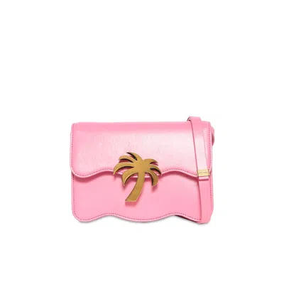 Palm Angels Leather Shoulder Bag In Pink