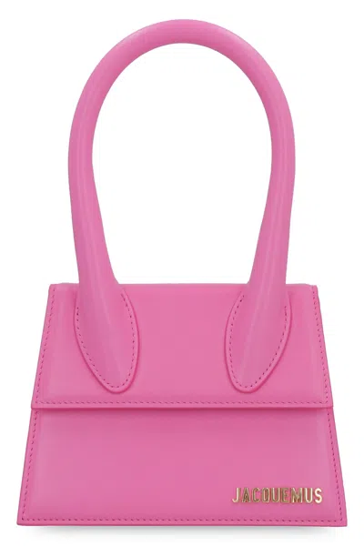Jacquemus Le Chiquito Moyen Leather Handbag In Pink