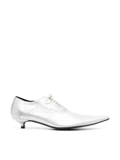 Comme Des Garçons Ladies Acc Pumps Shoes In Silver