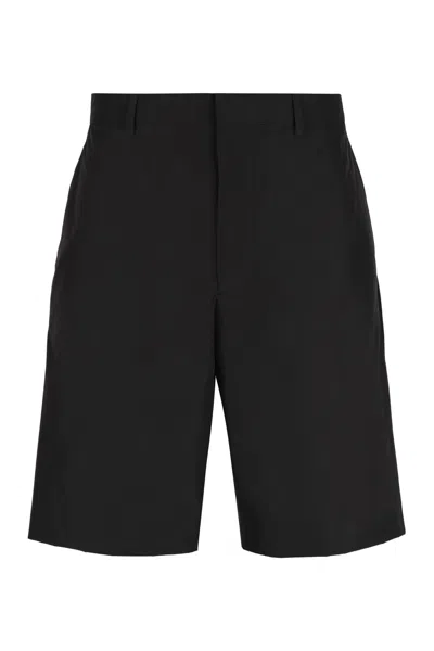 Prada Techno Fabric Shorts In Black
