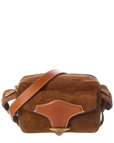 Isabel Marant Wasy Suede & Leather Camera Bag In Brown