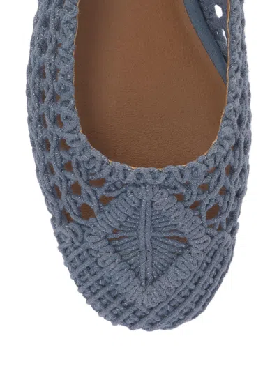 Lucky Brand Avelly Macrame Flat In Blue