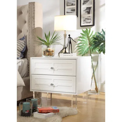 Inspired Home Maya Side Table In White