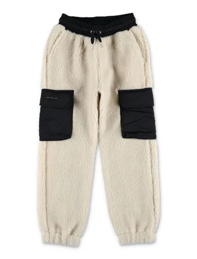 Givenchy Kids' Logo-patch Fleece Trousers In Pink