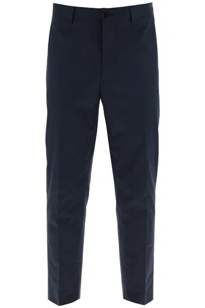 Etro Jacquard Slim-cut Cropped Trousers In Blue