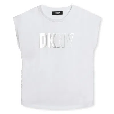Dkny Kids' T-shirt With Print In White