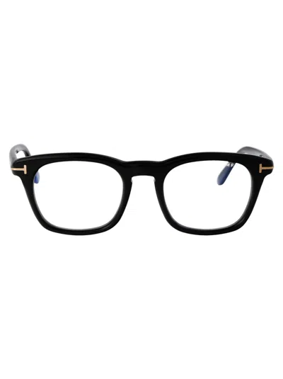 Tom Ford Ft5870-b Glasses In 001 Nero Lucido