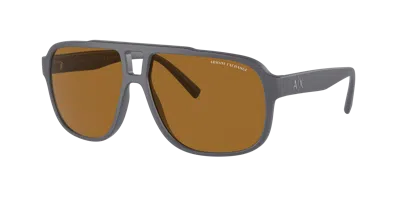 Armani Exchange Man Sunglass Ax4104s In Brown Polar