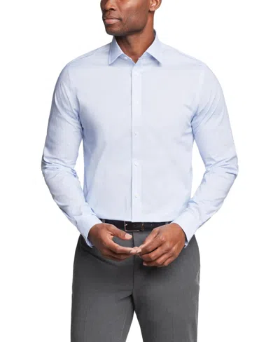 Michael Kors Men's Regular-fit Comfort Stretch Check Dress Shirt In Jab Blue